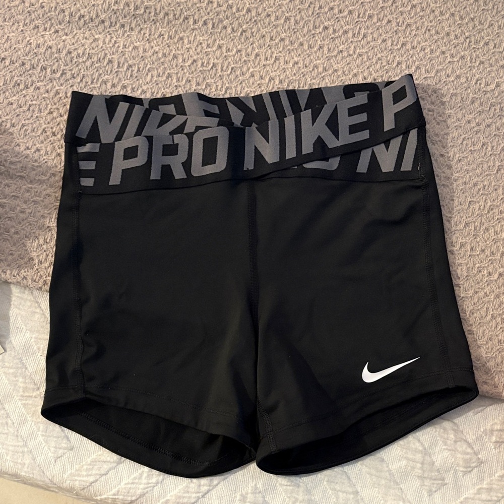 Nike Women's Black and Gray Athletic Shorts